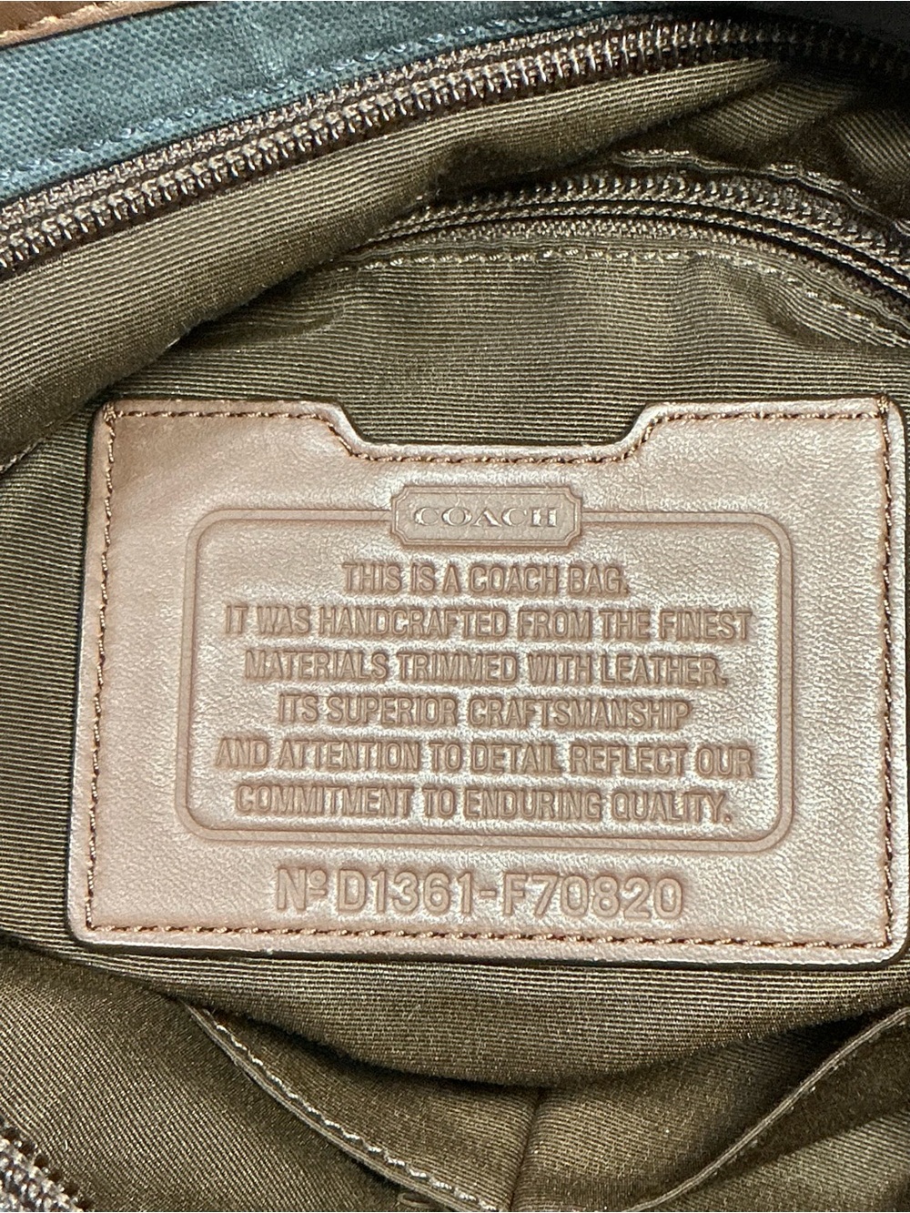Coach Canvas Leather Crossbody Bag - Picture 5 of 5